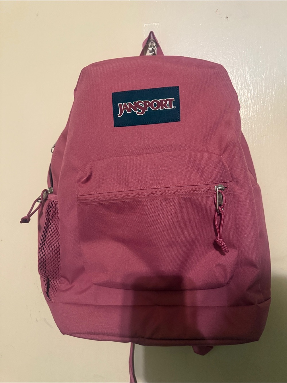 Jansport Rose Pink Backpack with Front Pocket